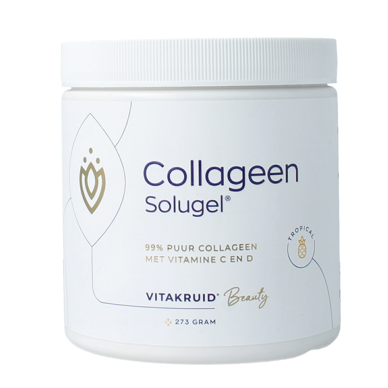 Vitakruid Collageen Solugel poeder met vitamine C & D Tropic 273 Gram