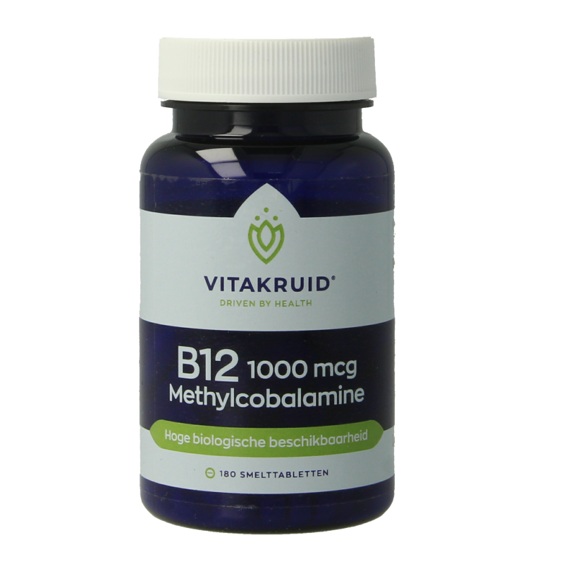 Vitakruid B12 1000 mcg Actief Methylcobalamine 180 Smelttabletten