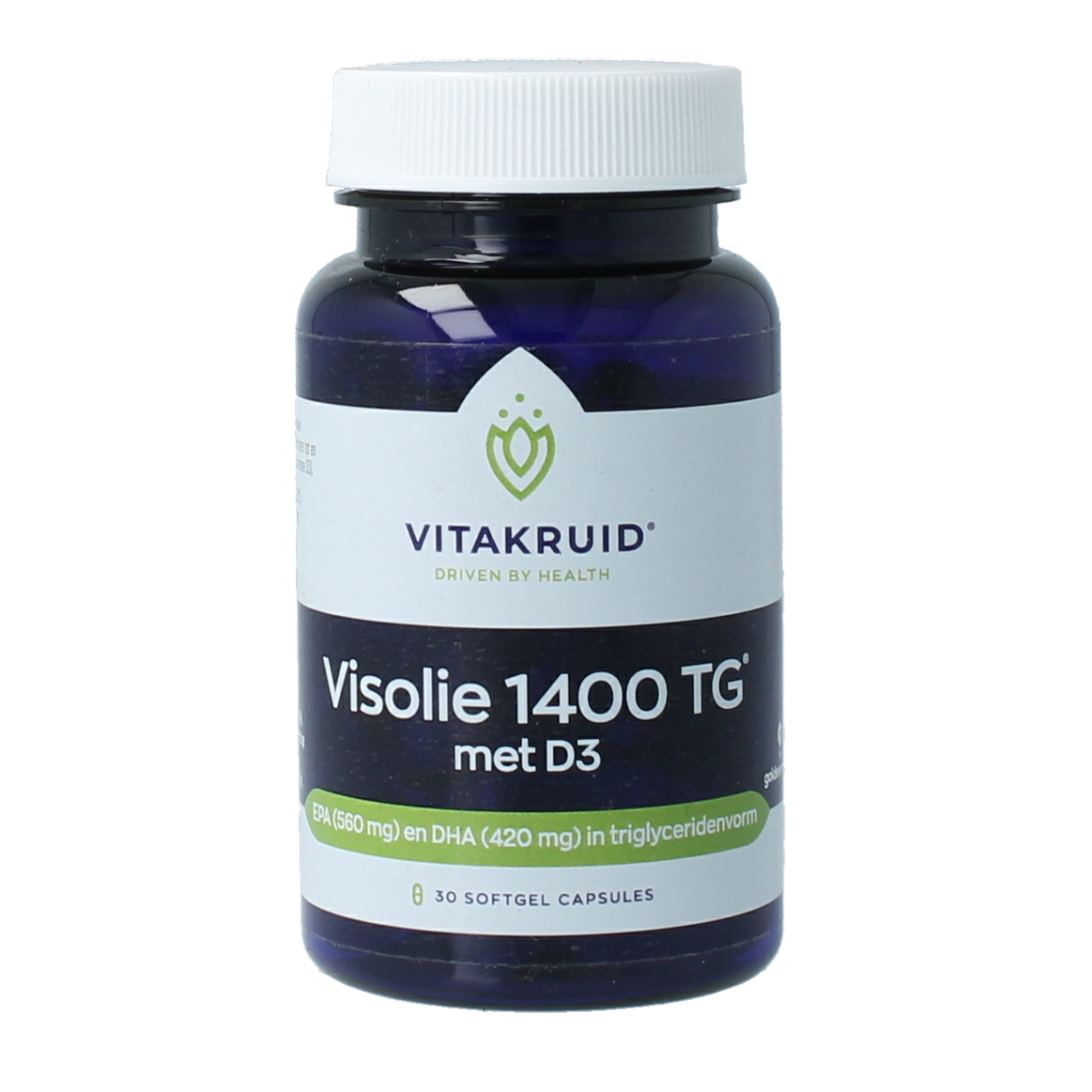 Vitakruid Visolie 1400 TG Triglyceriden met D3 30.00 Softgels