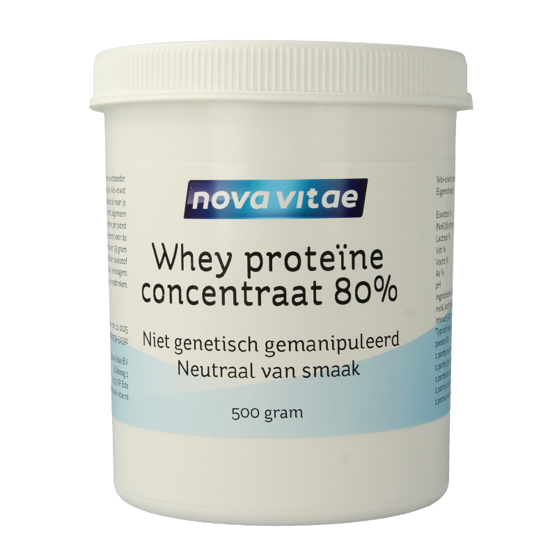 Nova Vitae Whey proteine concentraat 80% 500 Gram