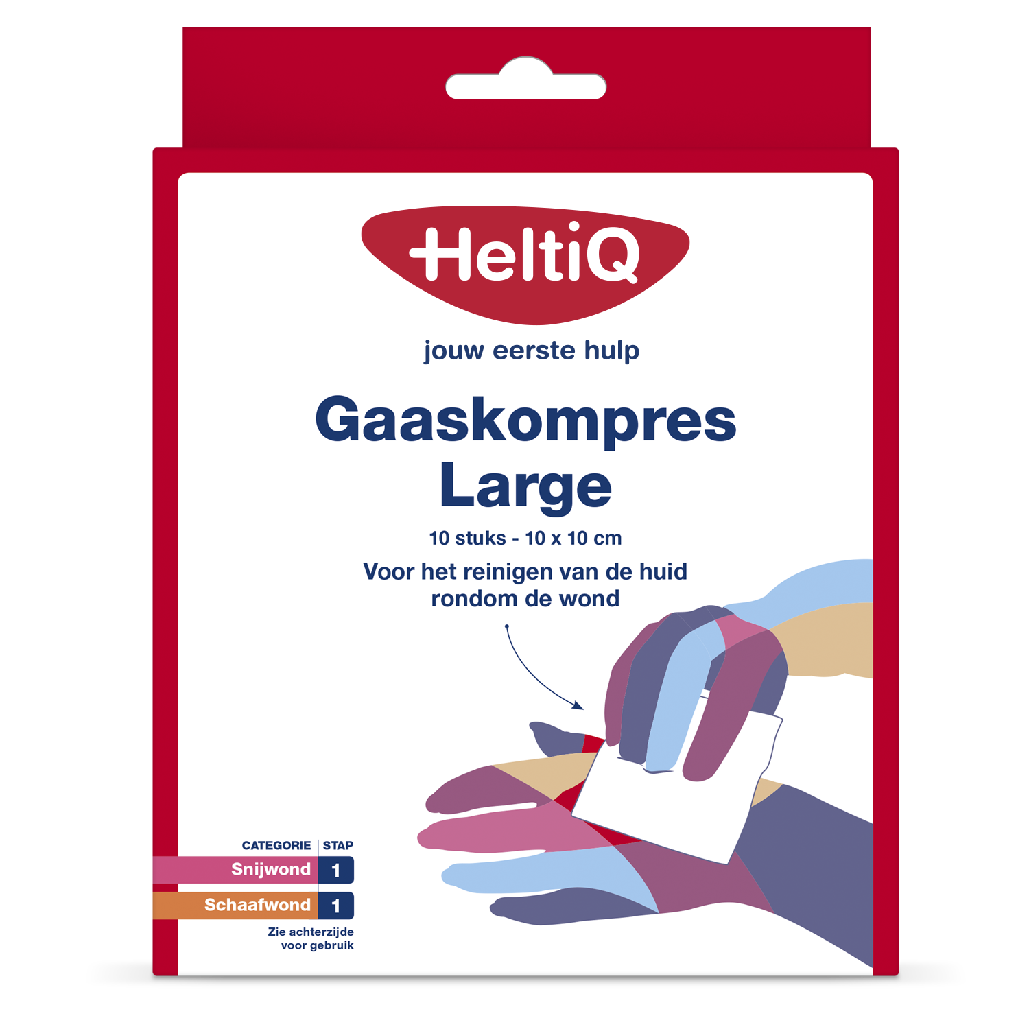 Heltiq Gaaskompressen 10 x 10cm 10.00 Stuks