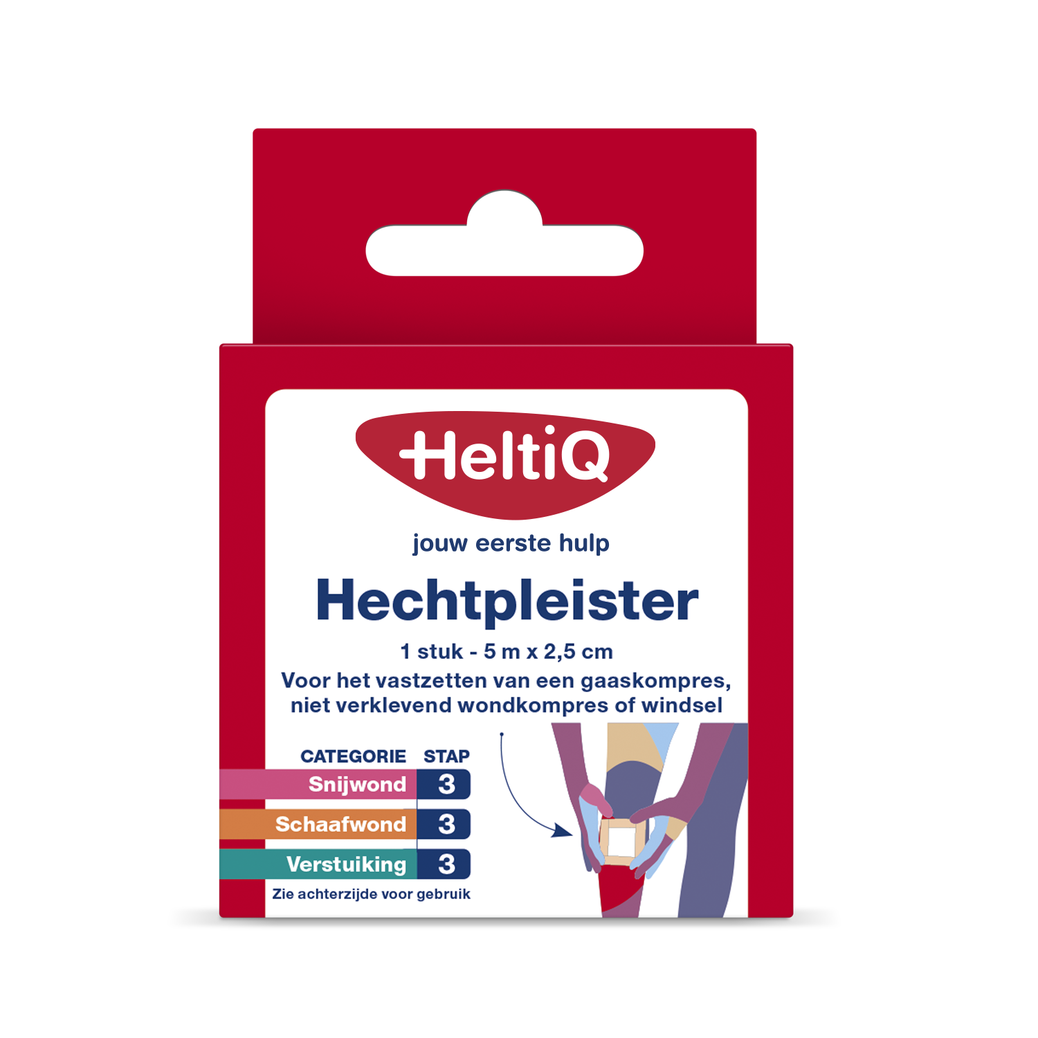 Heltiq Hechtpleister 2.5cm x 5m 1 Stuks