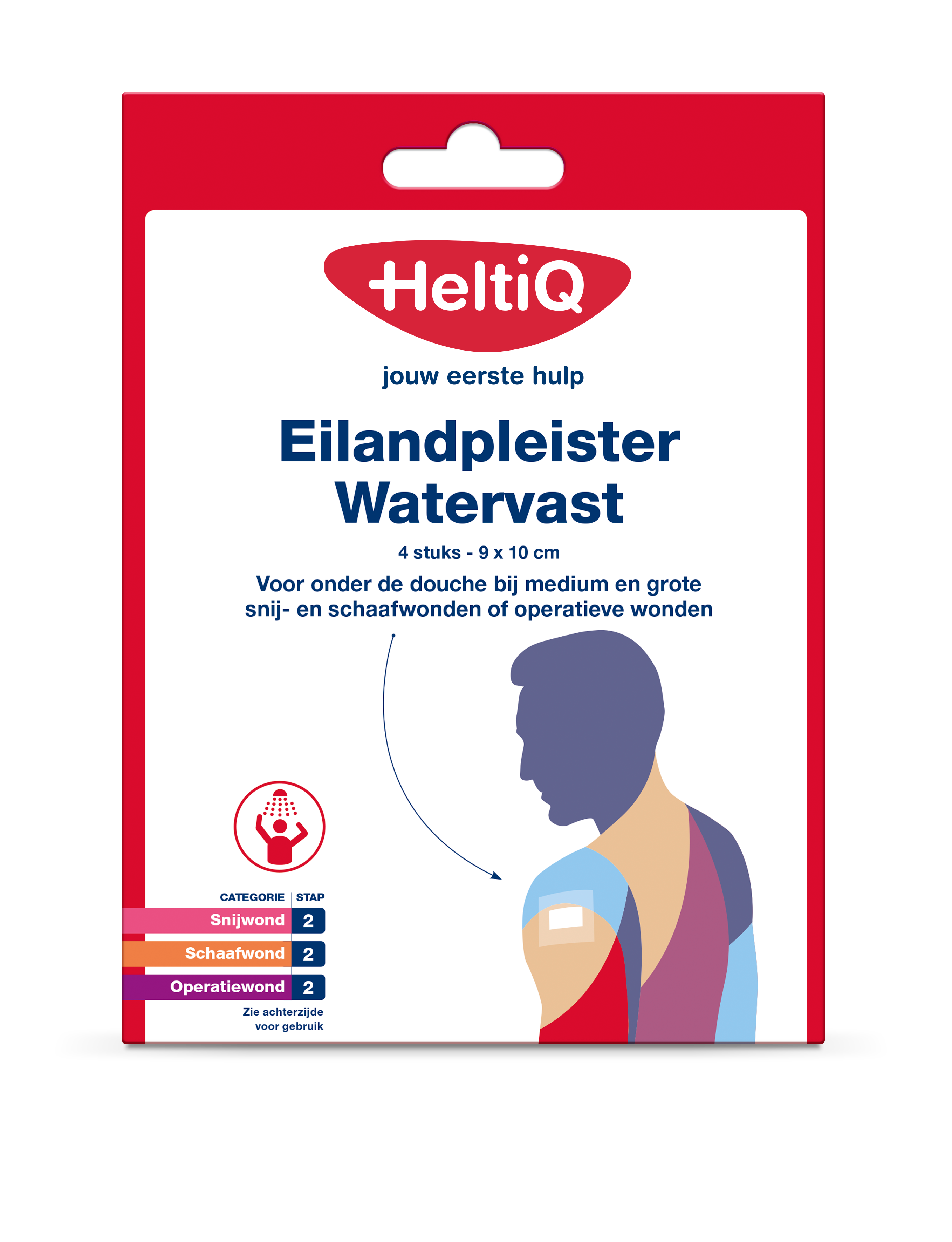 Heltiq Eilandpleister watervast 9 x 10cm 4 Stuks