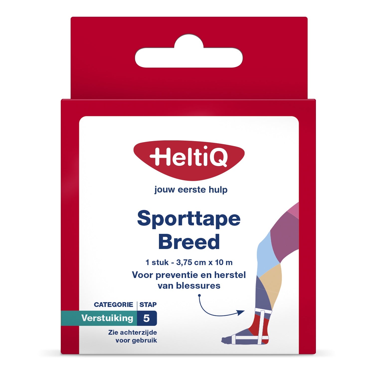 Heltiq Sporttape breed 3.75 x 10m 1.00 Stuks