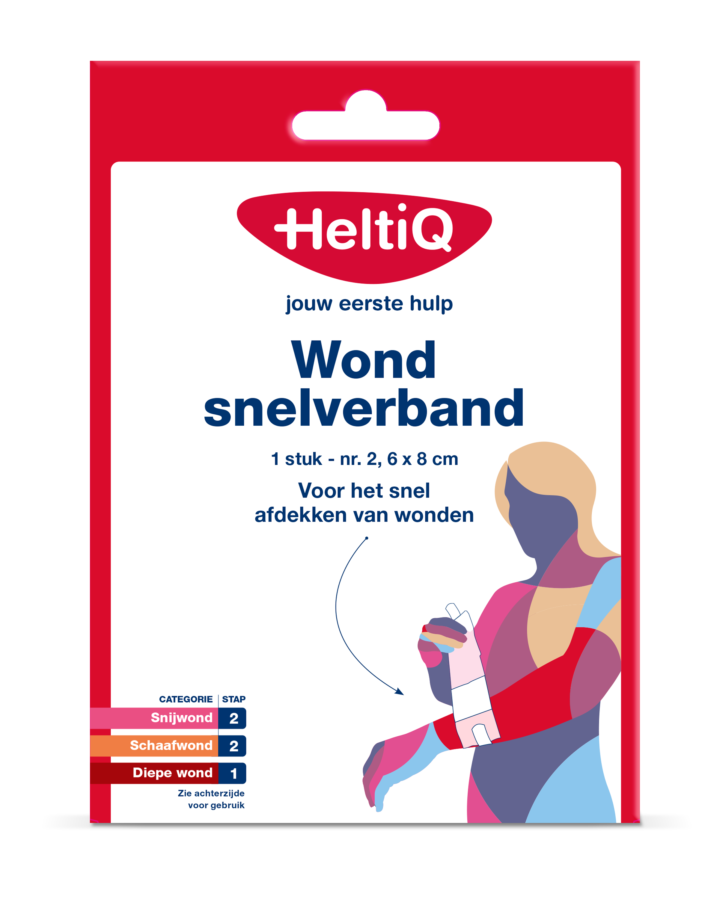 Heltiq Wondsnelverband nr. 2 6 x 8 cm 1 Stuks