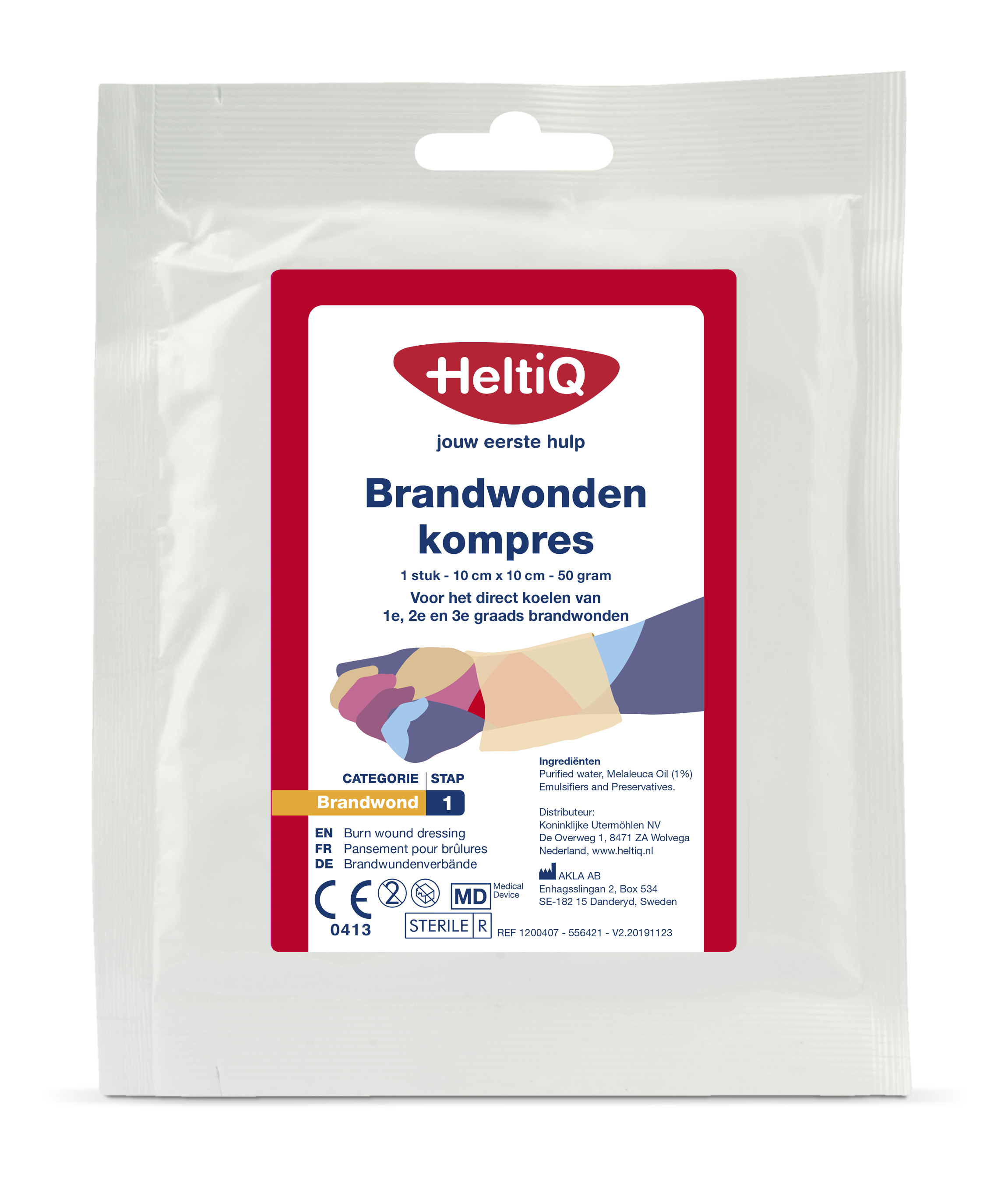 Heltiq Brandwondenkompres 1.00 Stuks