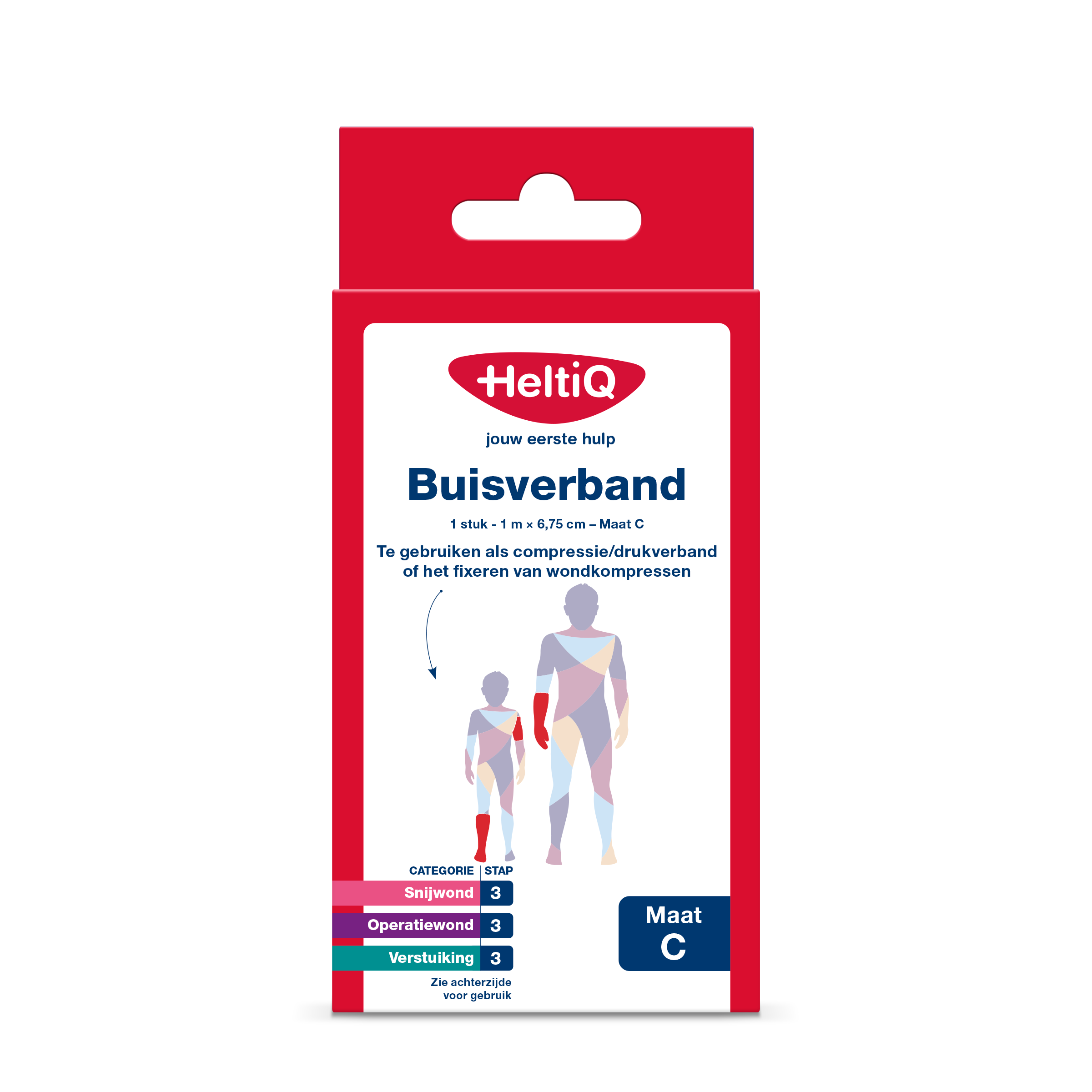 Heltiq Buisverband 1m x 6.75cm maat C 1 Stuks