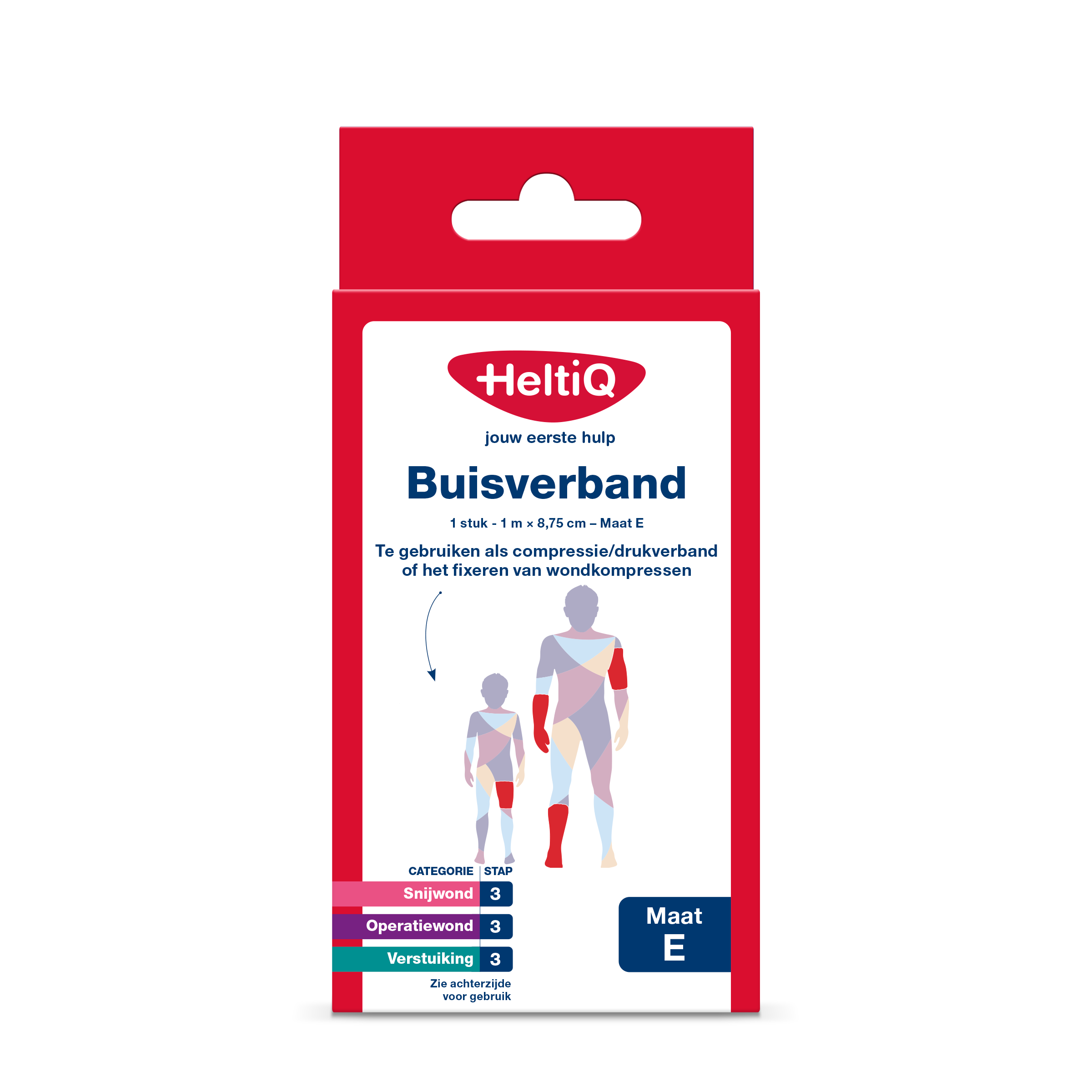 Heltiq Buisverband 1m x 8.75cm maat E 1.00 Stuks