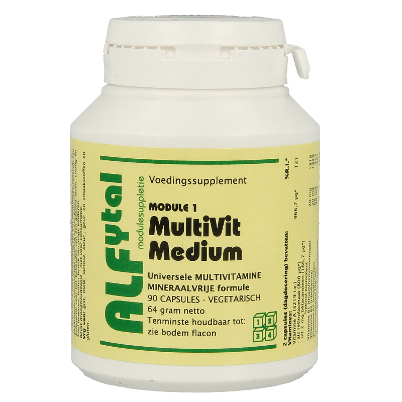 Alfytal MultiVit medium - mineraalvrij 90 Vegetarische capsules