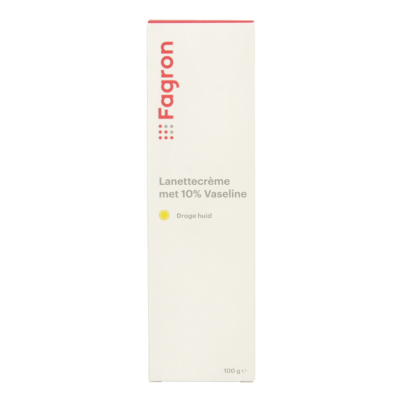 Fagron Lanettecreme 10% vaseline met doosje 100 Gram