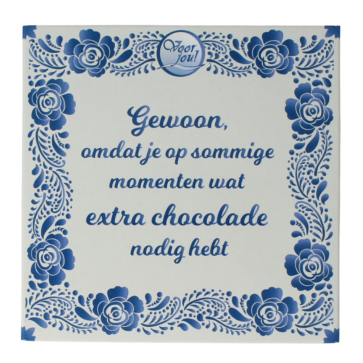 Voor Jou! Wensreep Delftsblauw gewoon omdat 75.00 Gram