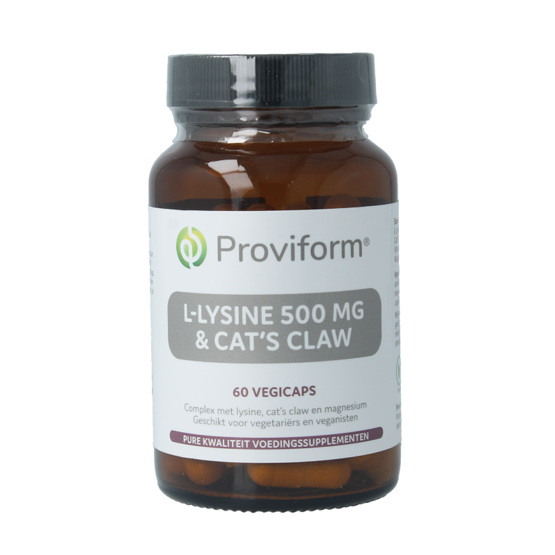 Proviform L-Lysine 500mg & cats claw 60 Vegetarische capsules