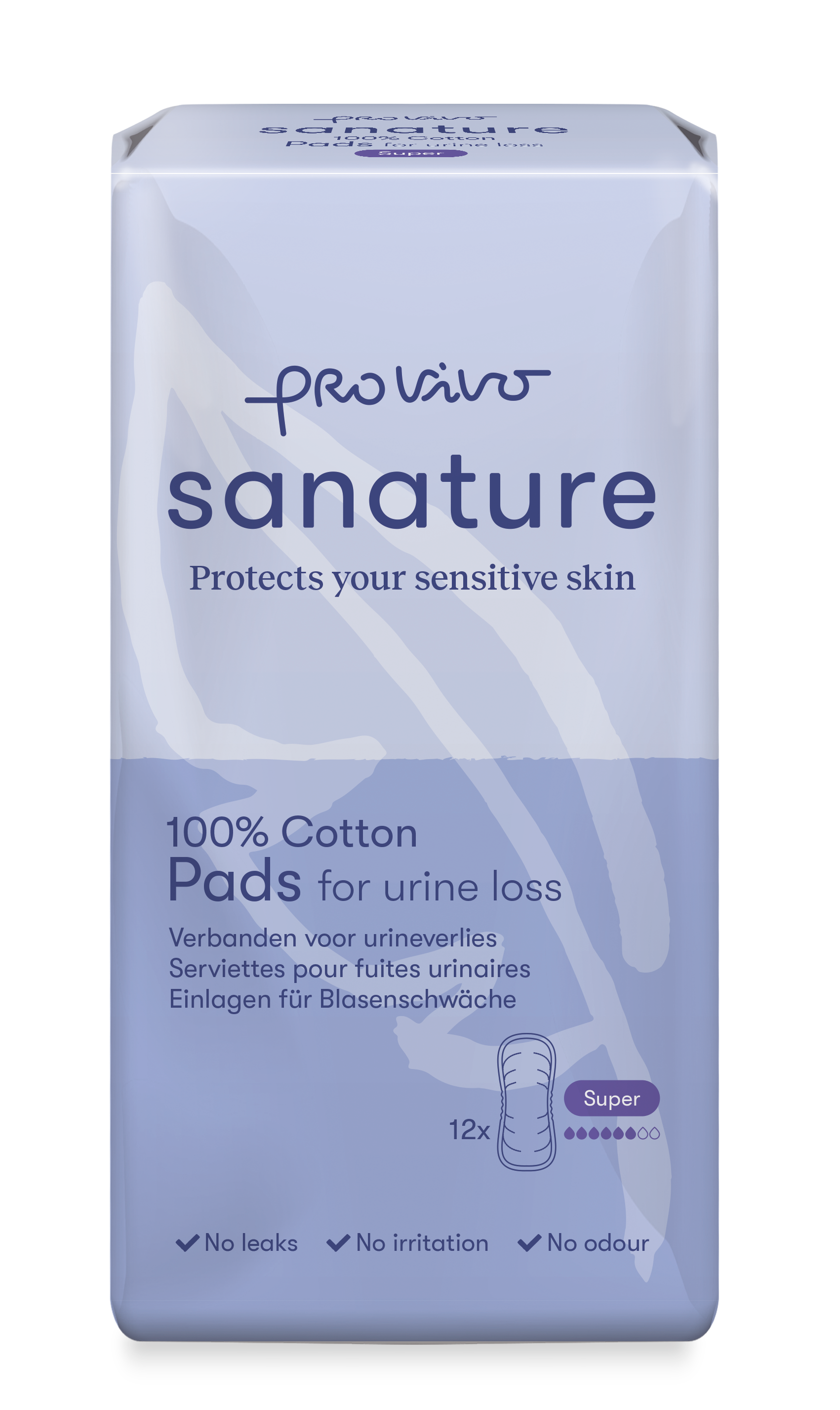 Sanature Pro vivo katoen incontinentie verband super 12.00 Stuks