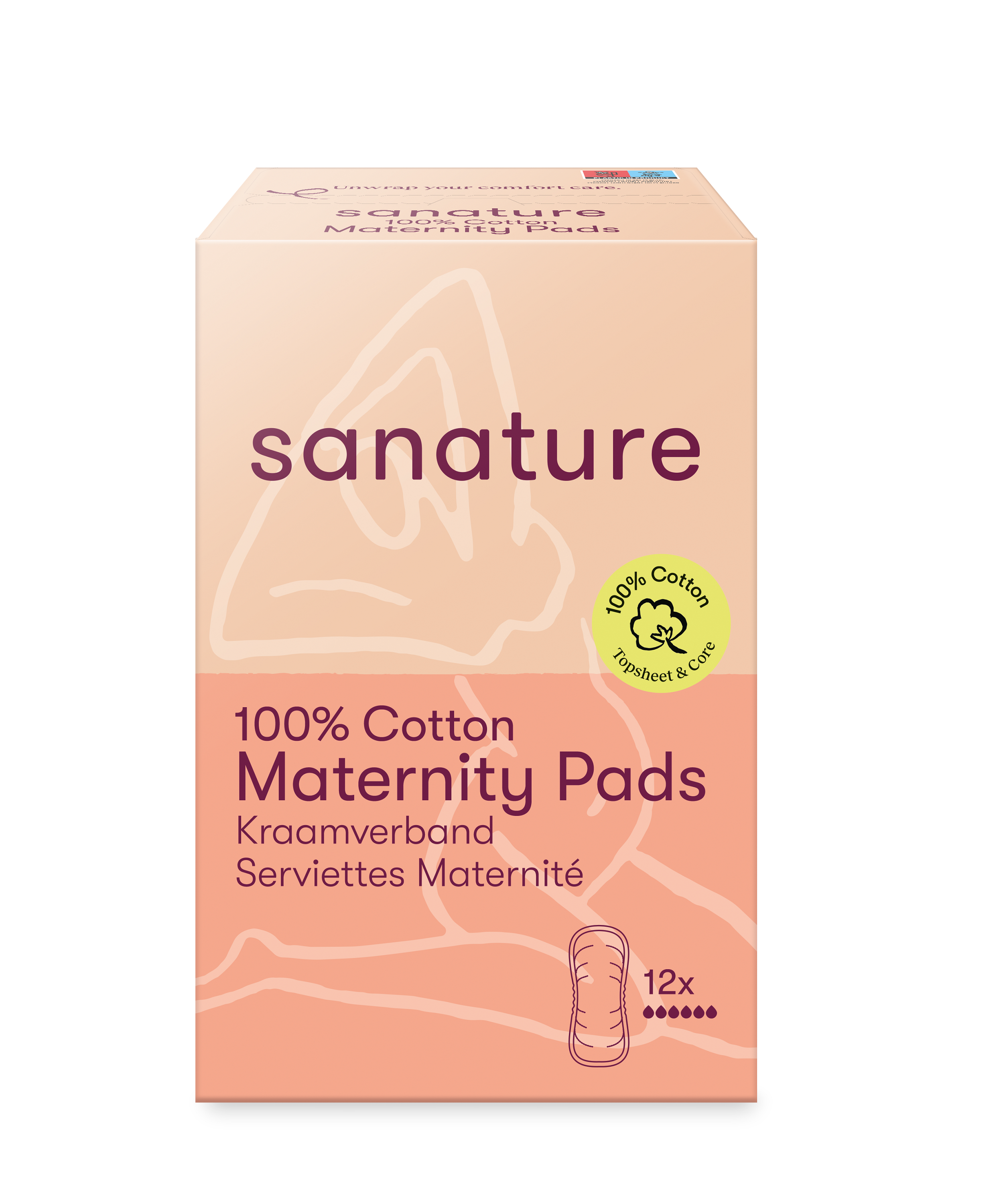 Sanature Kraamverband 100% katoen 12.00 Stuks