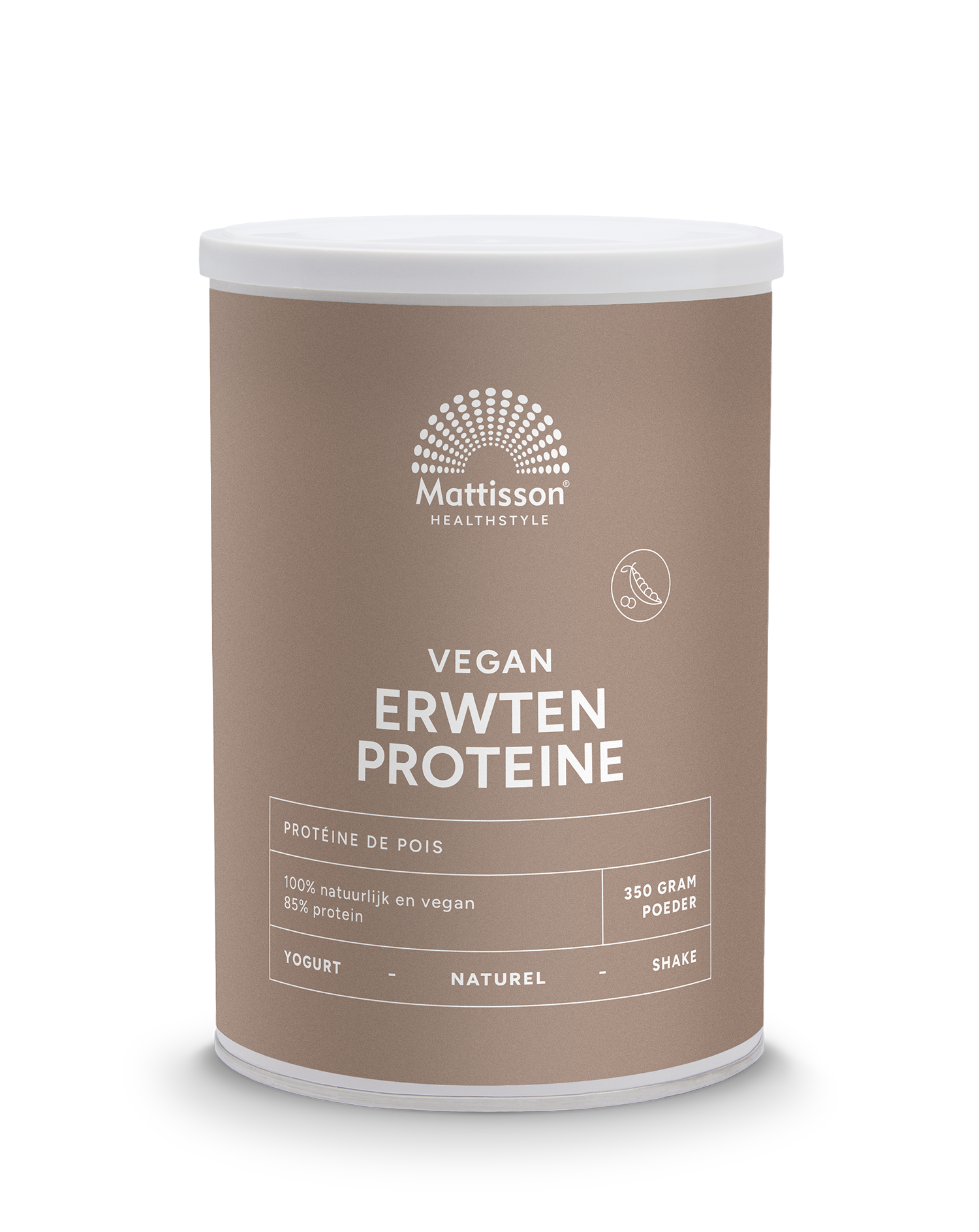 Mattisson Absolute erwten proteine naturel vegan 350 Gram