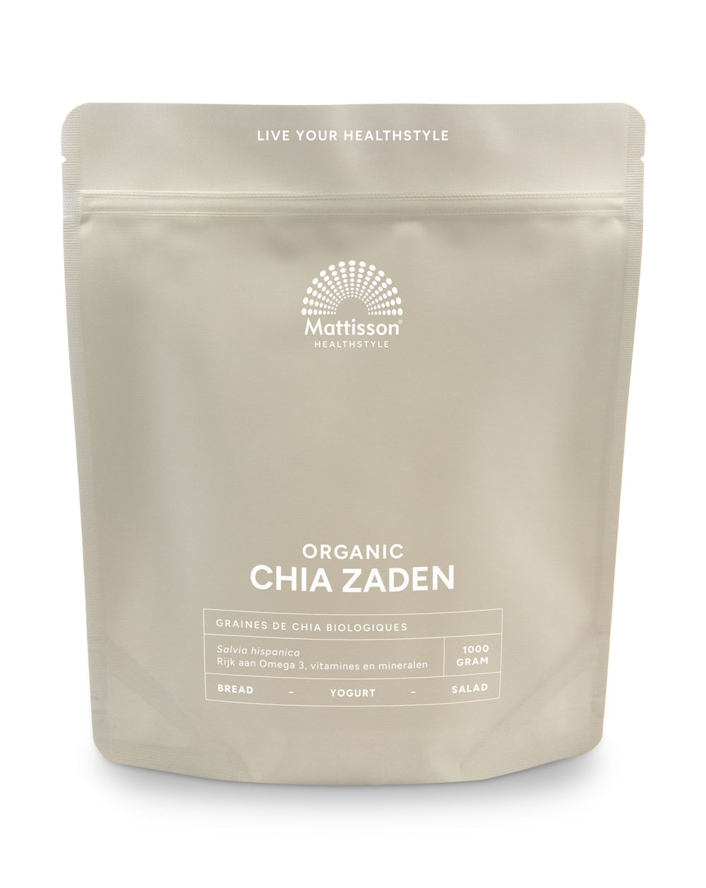 Mattisson Absolute chia zaad raw bio 1.00 Kilogram