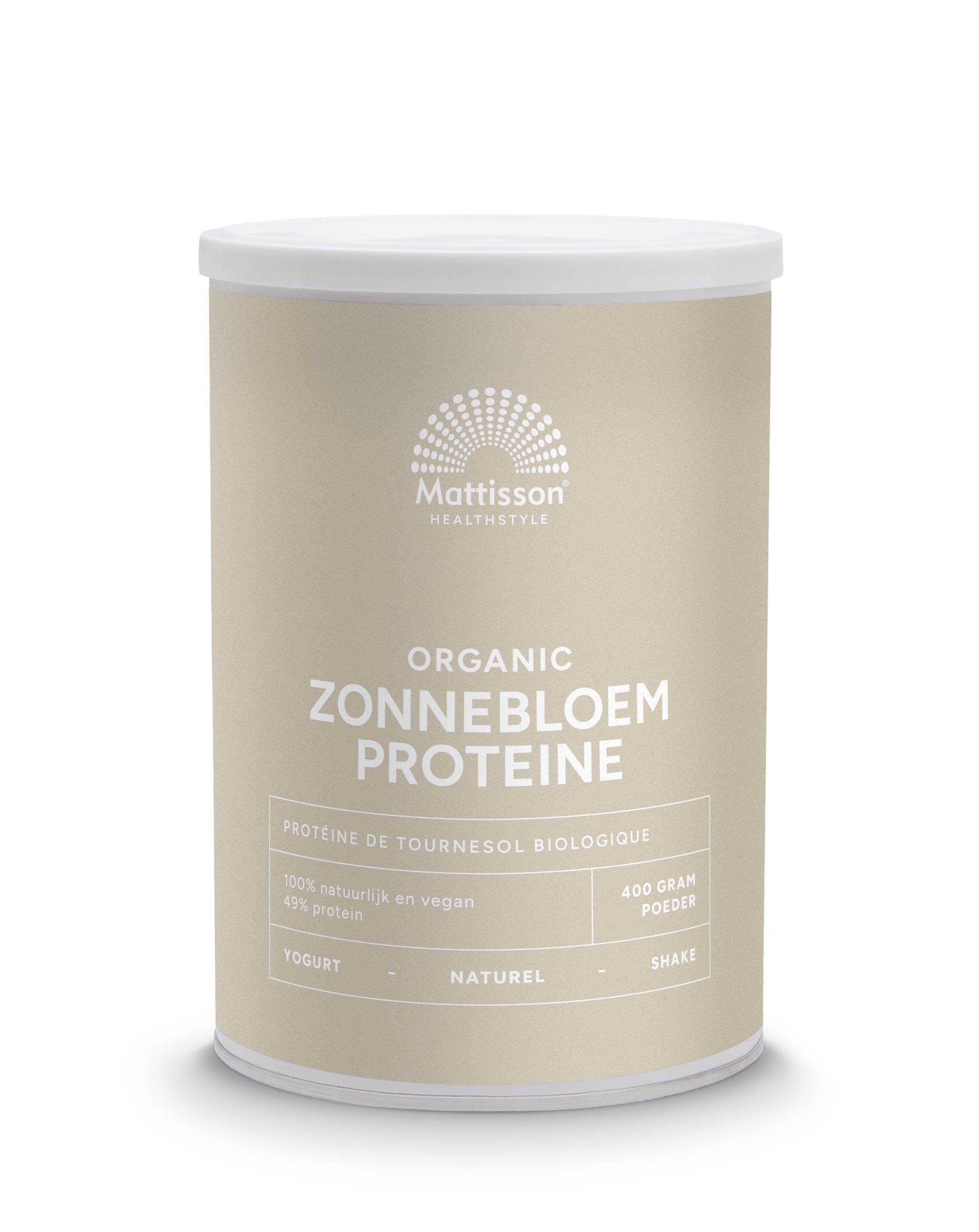 Mattisson Vegan zonnebloem proteine 45% bio 400 Gram
