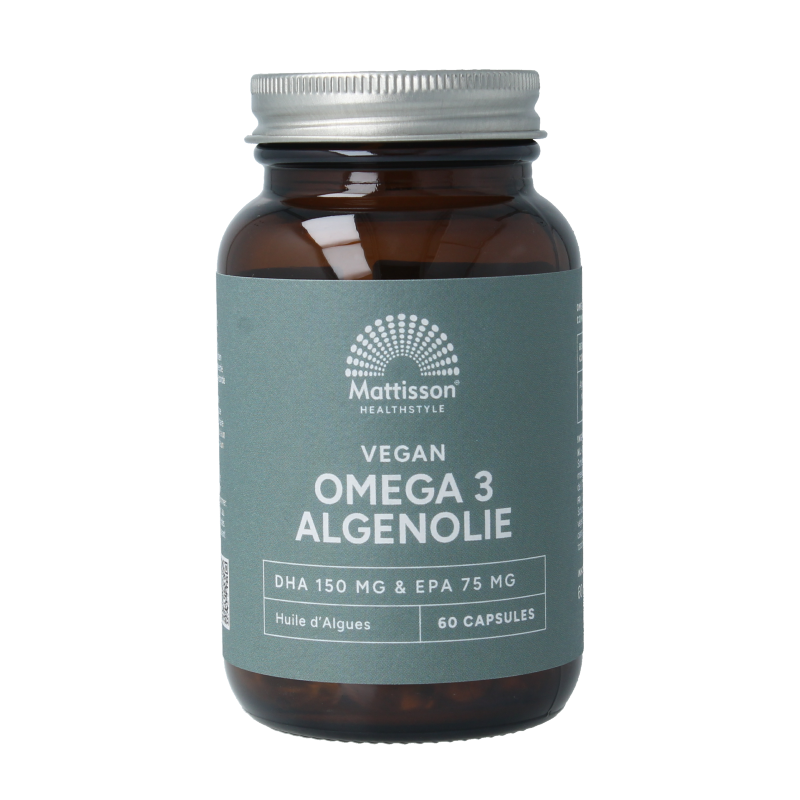 Mattisson Vegan omega 3 algenolie DHA 150mg EPA 75mg 60 Vegetarische capsules