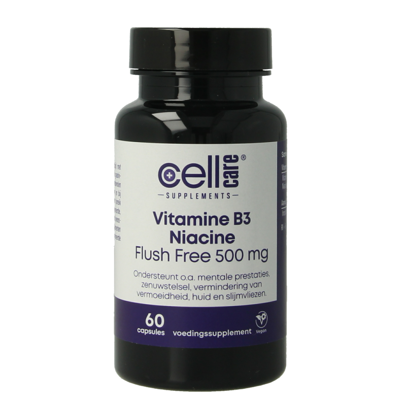 CellCare Vitamine B3 niacine flush free 500mg  60 Vegetarische capsules