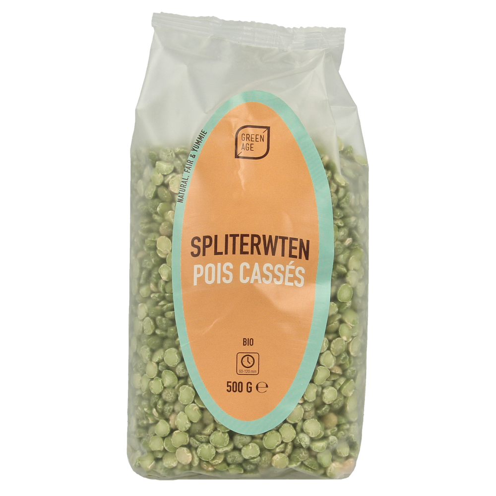 Greenage Spliterwten bio 500.00 Gram
