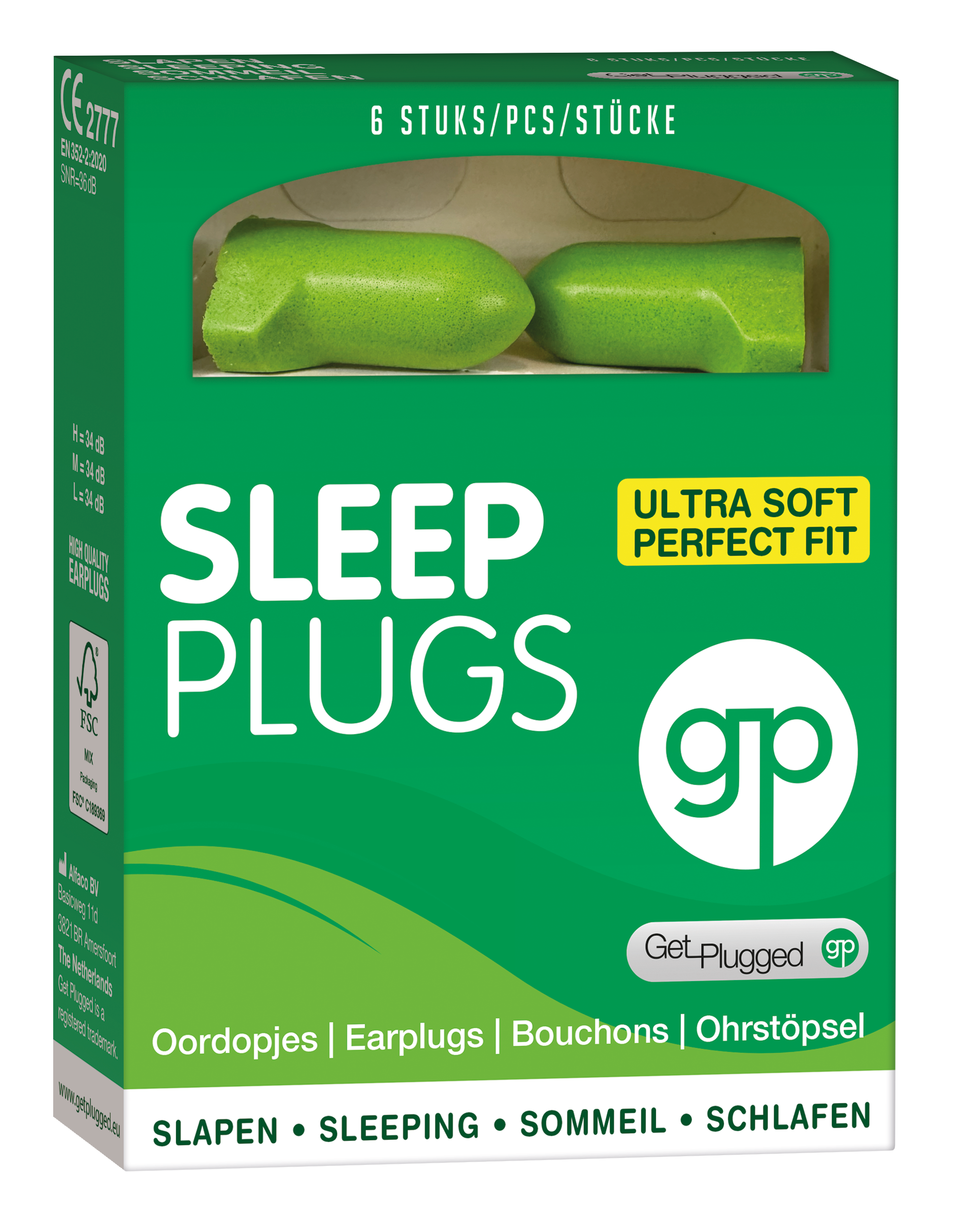 Get Plugged Sleep plugs oordopjes 3 Paar