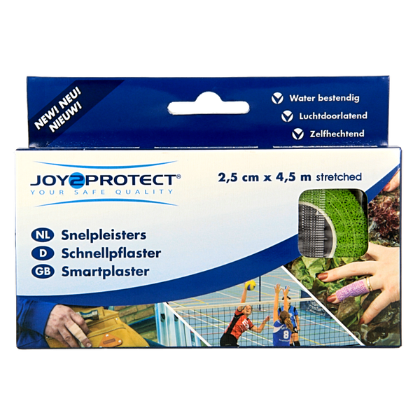Joy2protect Snelpleisters groen 2.5cm x 4.5m 2 Rol