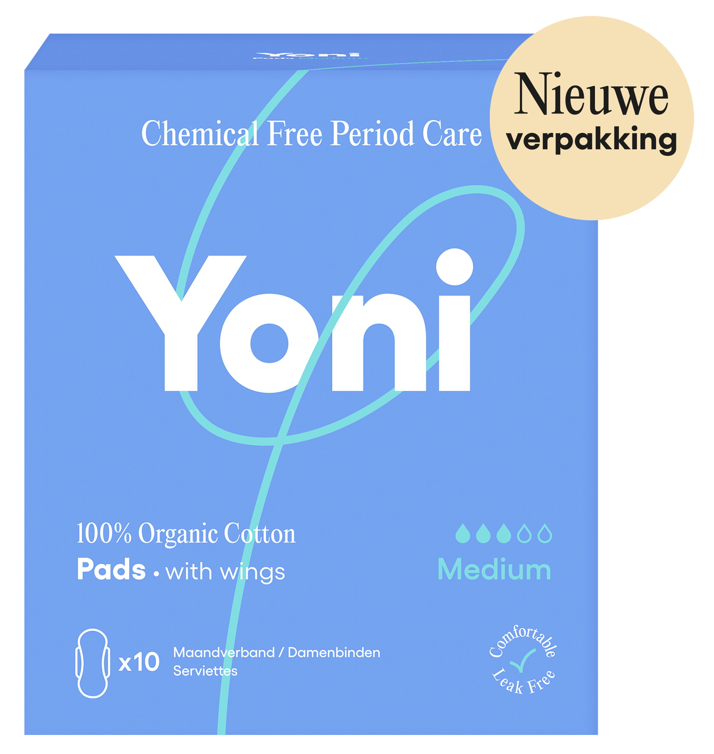 Yoni Maandverband medium met vleugels 10.00 Stuks