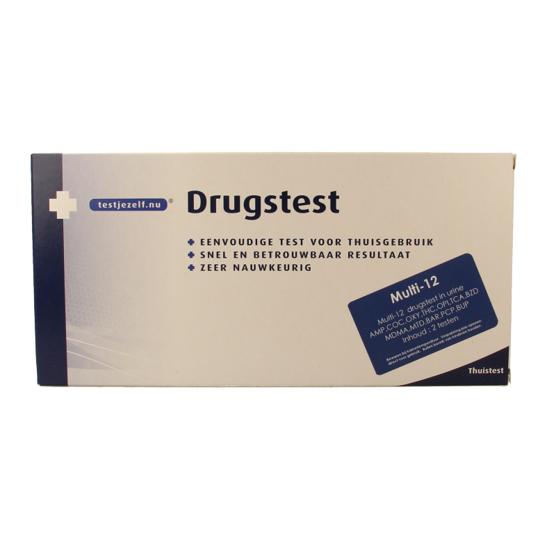 Testjezelf.nu Multidrugtest 12 urine 2 Stuks