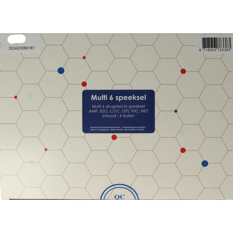 Testjezelf.nu Multidrugtest 6 speeksel kit  4 Stuks