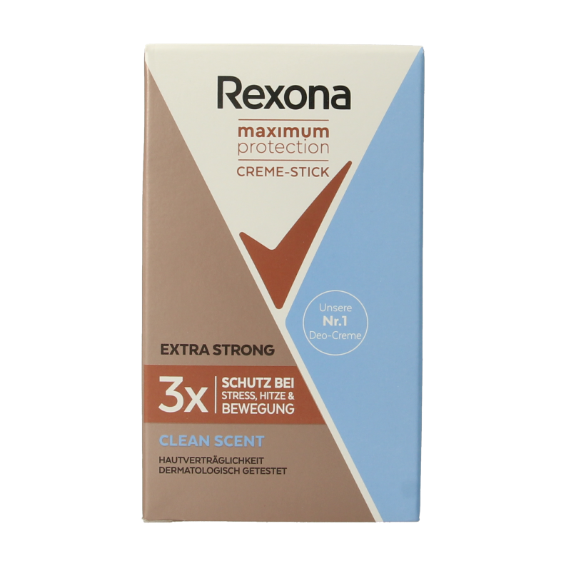 Rexona Deodorant stick woman max prot clean scent 45 Milliliter