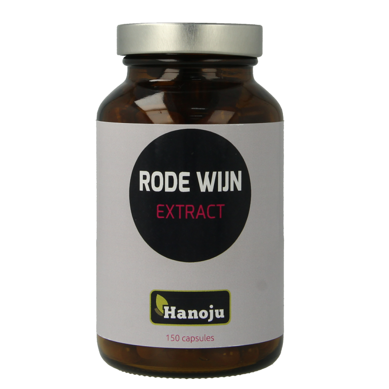 Hanoju Rode wijn extract 250mg 150 Vegetarische capsules
