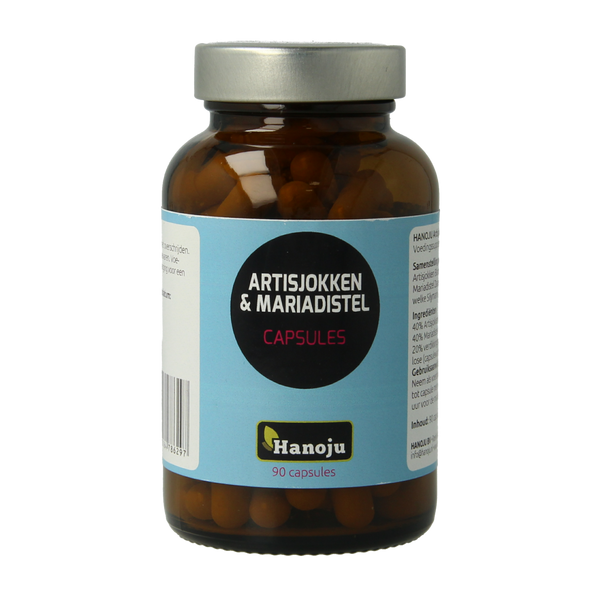 Hanoju Artisjok 200mg & mariadistel 200mg 90.00 Capsules