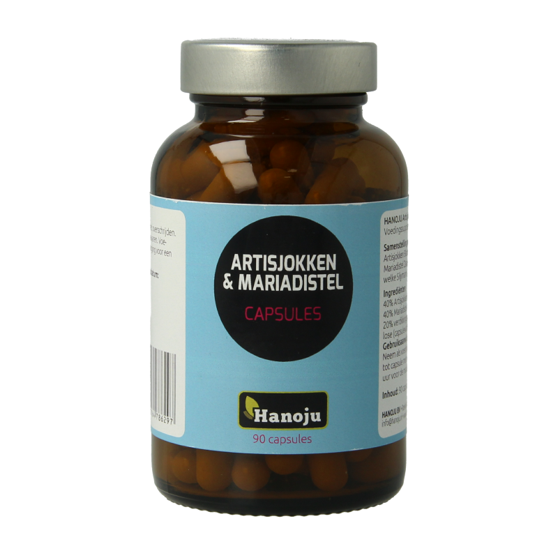 Hanoju Artisjok 200mg & mariadistel 200mg 90 Capsules