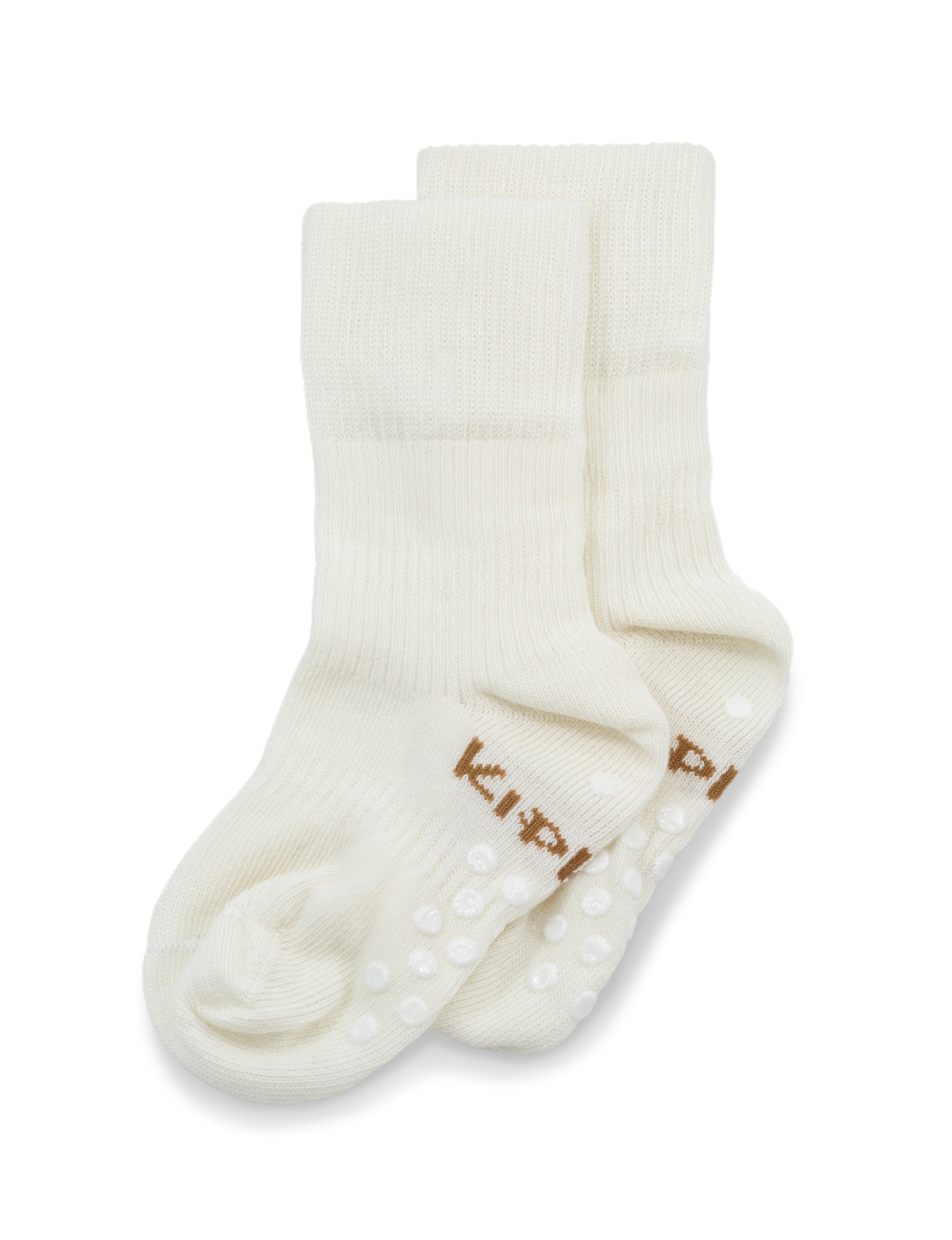 KipKep Blijf baby sokken antislip 18-24 mnd offwhite/wit 1 Paar