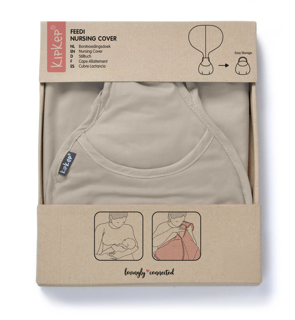 KipKep Feedi borstvoedingsdoek cookie beige katoen 1.00 Stuks