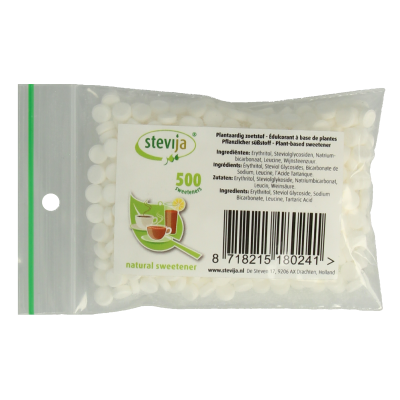 SteviJa Stevia zoetjes navulzakje 500 Stuks