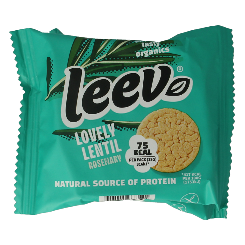 Leev Lovely lentil cakes rosemary bio 54 Gram
