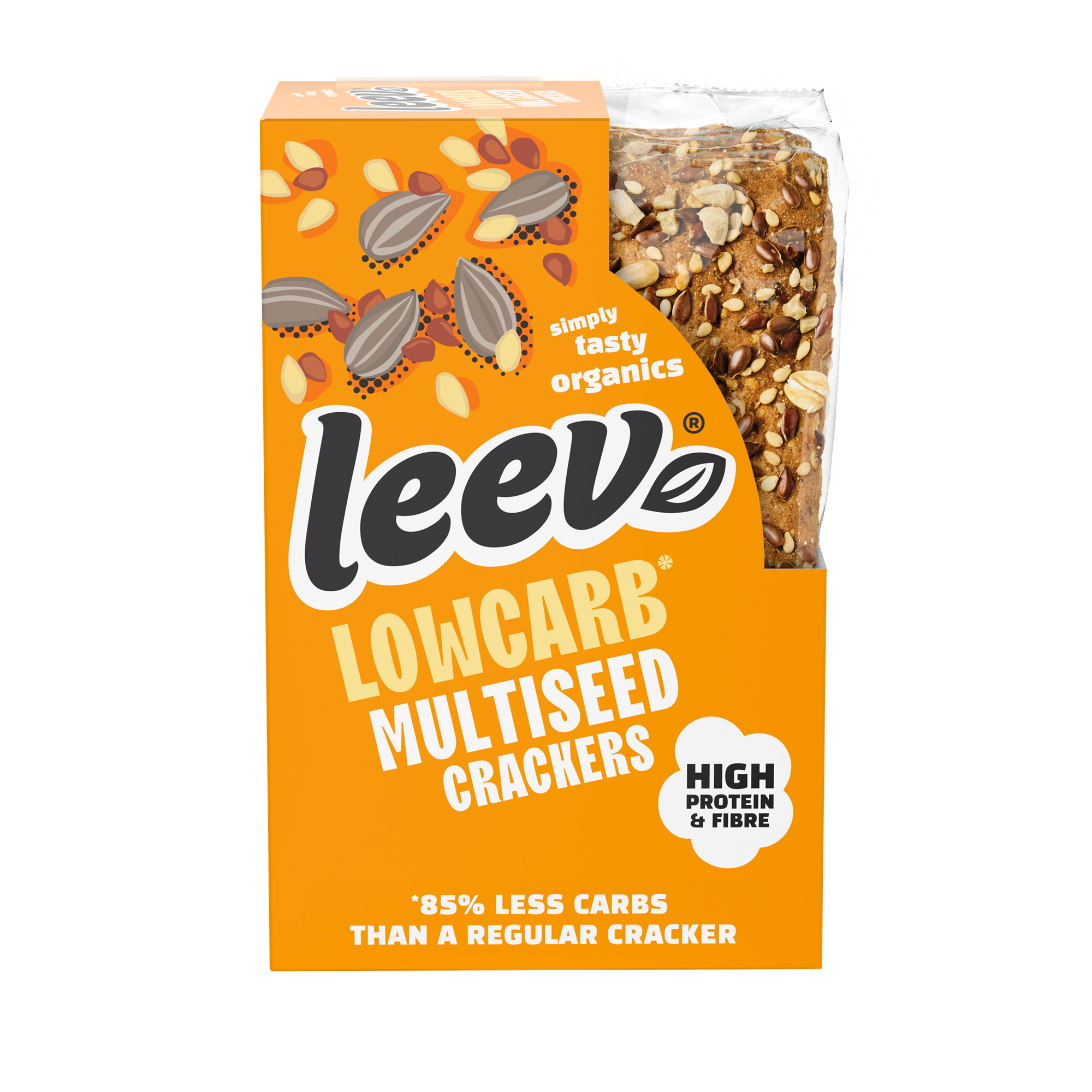 Leev Lowcarb crackers multiseed bio 80.00 Gram