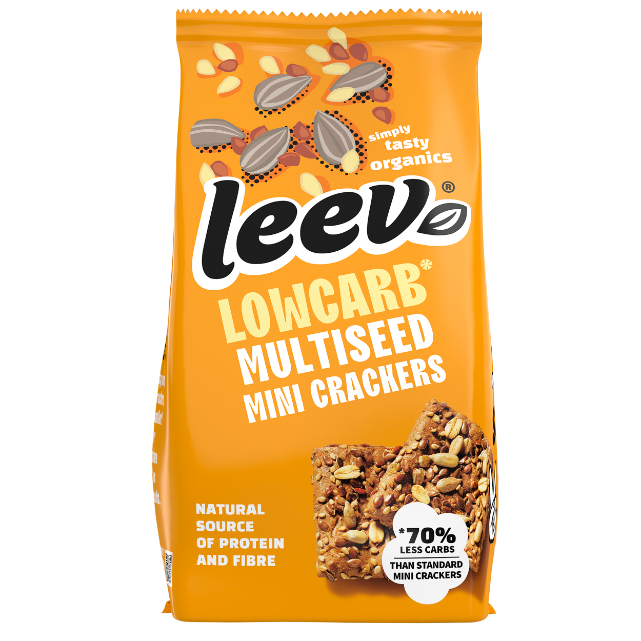 Leev Lowcarb mini crackers multiseeds bio 85 Gram