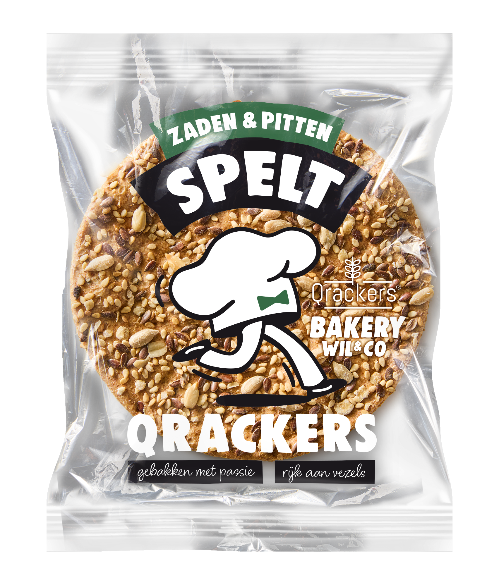 Leev Qrackers spelt zaden/pitten bio 44.00 Gram