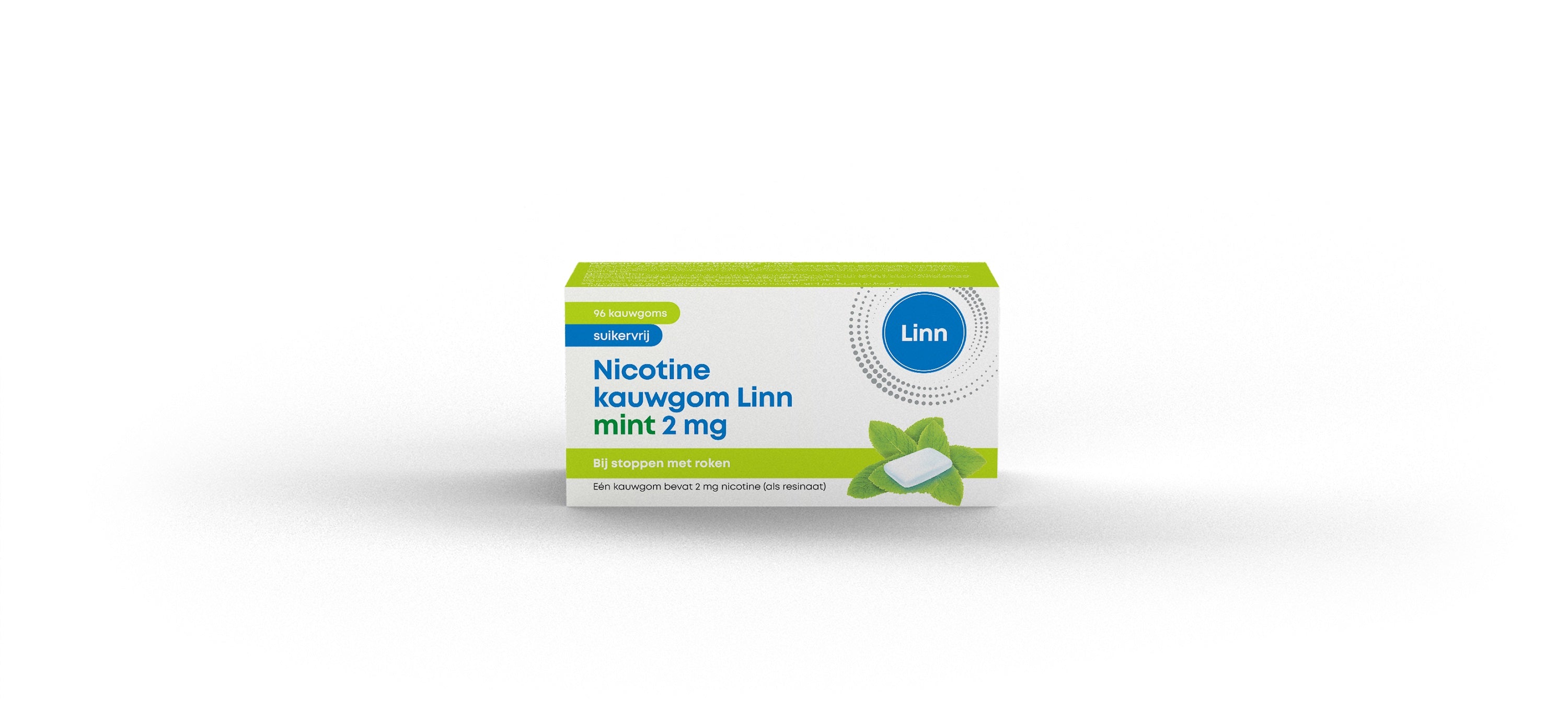 Linn Nicotine kauwgom 2mg mint 96 Stuks