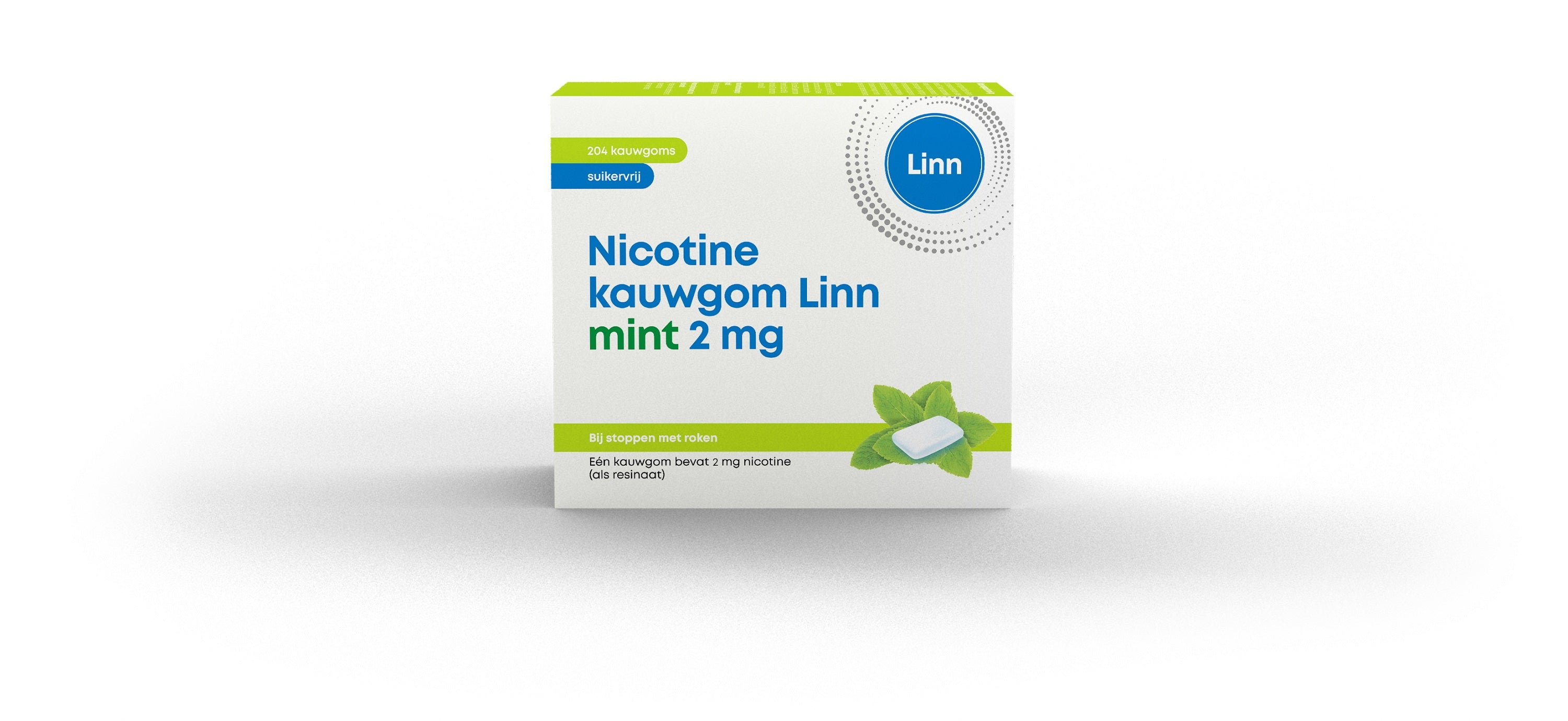 Linn Nicotine kauwgom 2mg mint 204 Stuks