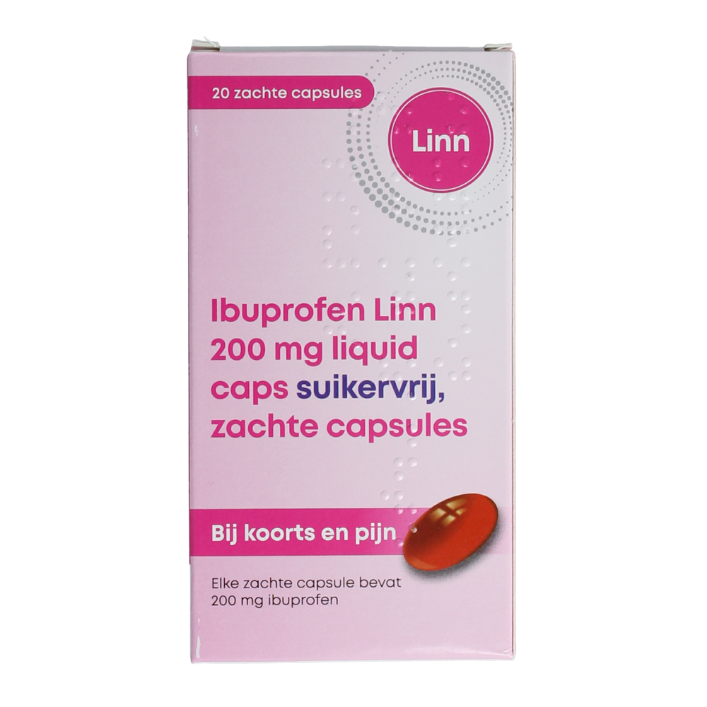 Linn Ibuprofen liquid 200mg suikervrij 20.00 Capsules