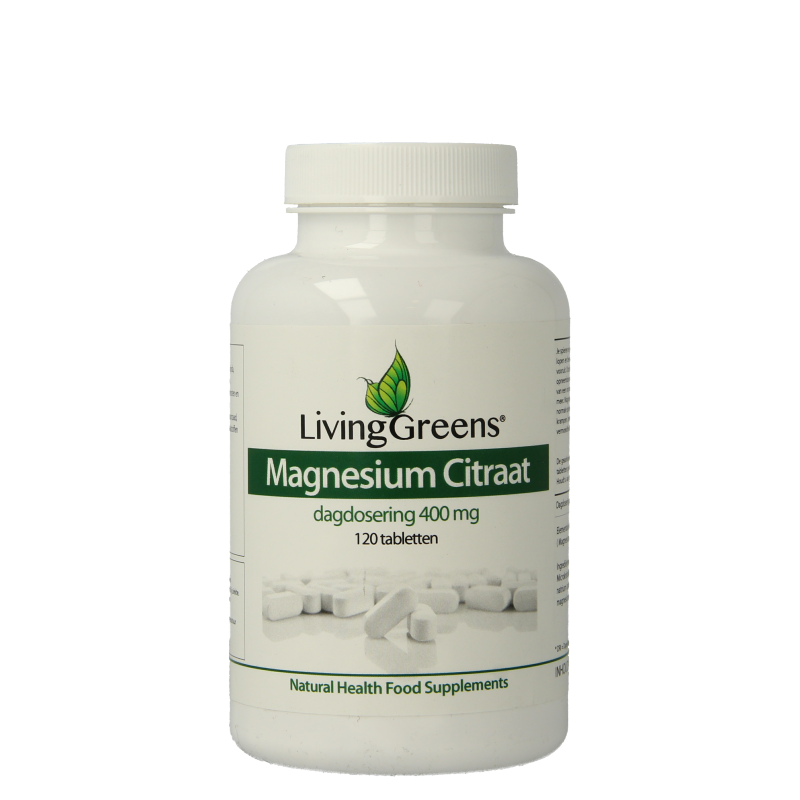 Livinggreens Magnesium citraat 400mg 120 Tabletten