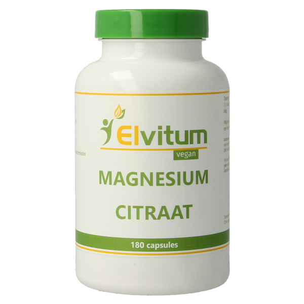 Elvitum  Magnesium citraat 180.00 Vegetarische capsules