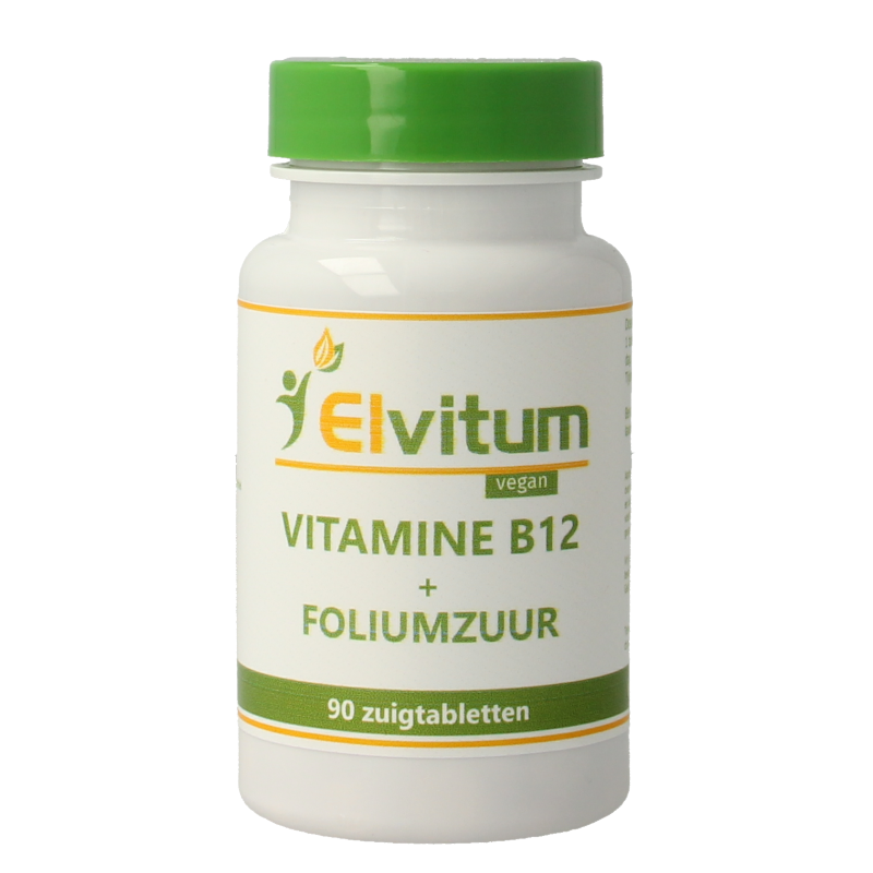 Elvitum  Vitamine B12 1000mcg + foliumzuur 90 Zuigtabletten