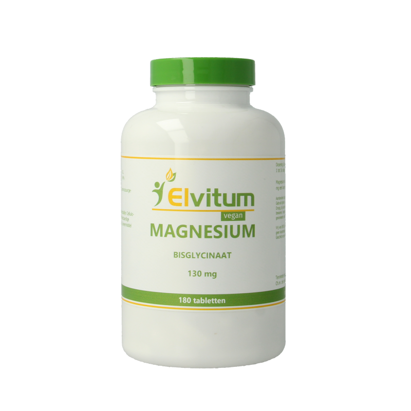Elvitum  Magnesium (bisglycinaat) 130mg 180 Tabletten