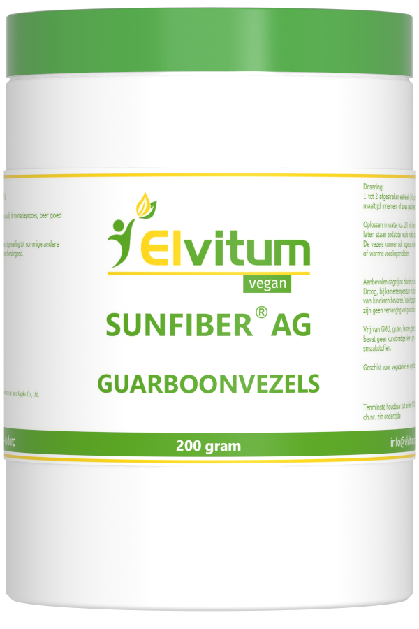 Elvitum  Sunfiber AG guarboonvezels 200 Gram