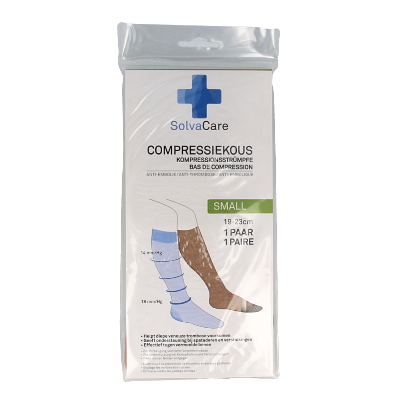 Solvacare Compressiekous beige S 19 - 23 cm 1 Paar