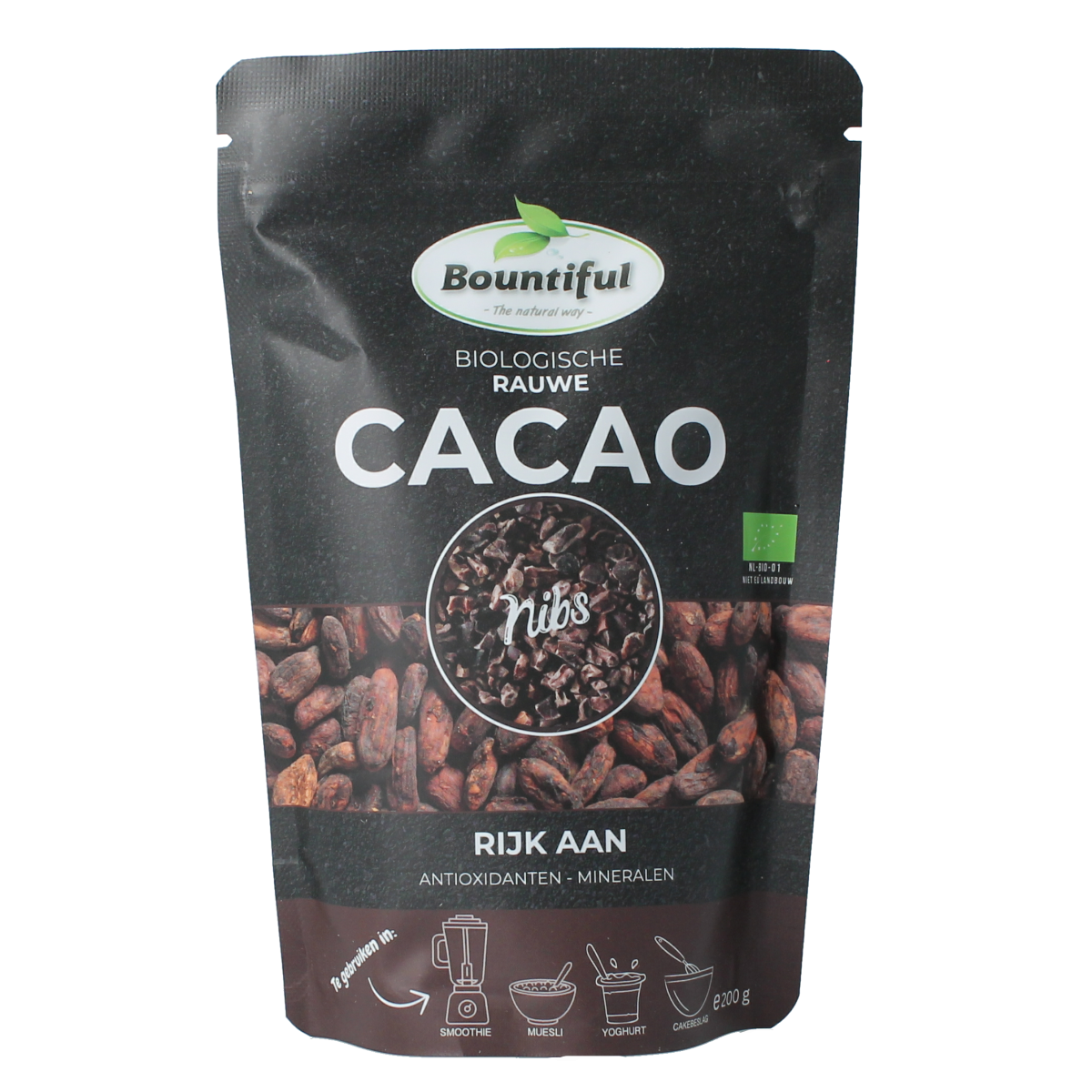 Bountiful Cacao nibs raw bio 200.00 Gram